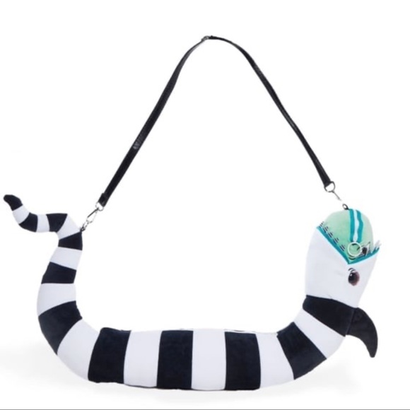 NWT Dolls Kill Beetlejuice HTF GHOST EATING SANDWORM CONVERTIBLE SHOULDER BAG - Picture 6 of 7
